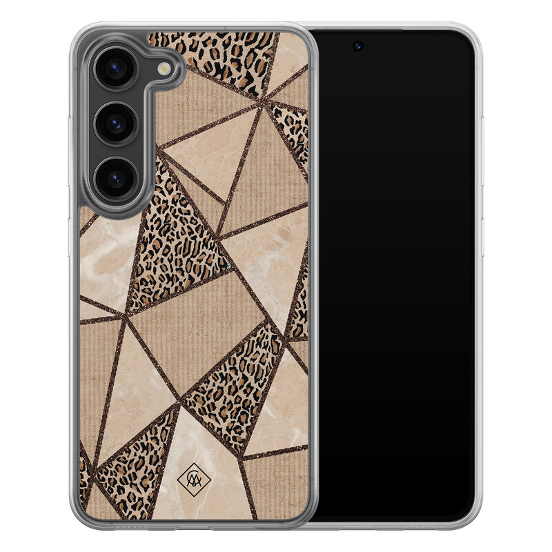 Casimoda Samsung Galaxy S23 Plus hybride hoesje - Leopard abstract