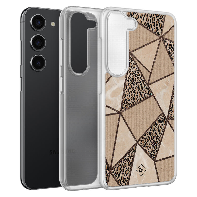 Casimoda Samsung Galaxy S23 Plus hybride hoesje - Leopard abstract