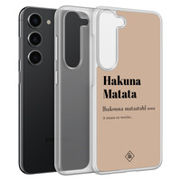 Casimoda Samsung Galaxy S23 Plus hybride hoesje - Hakuna matata