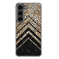 Casimoda Samsung Galaxy S23 Plus hybride hoesje - Chevron luipaard