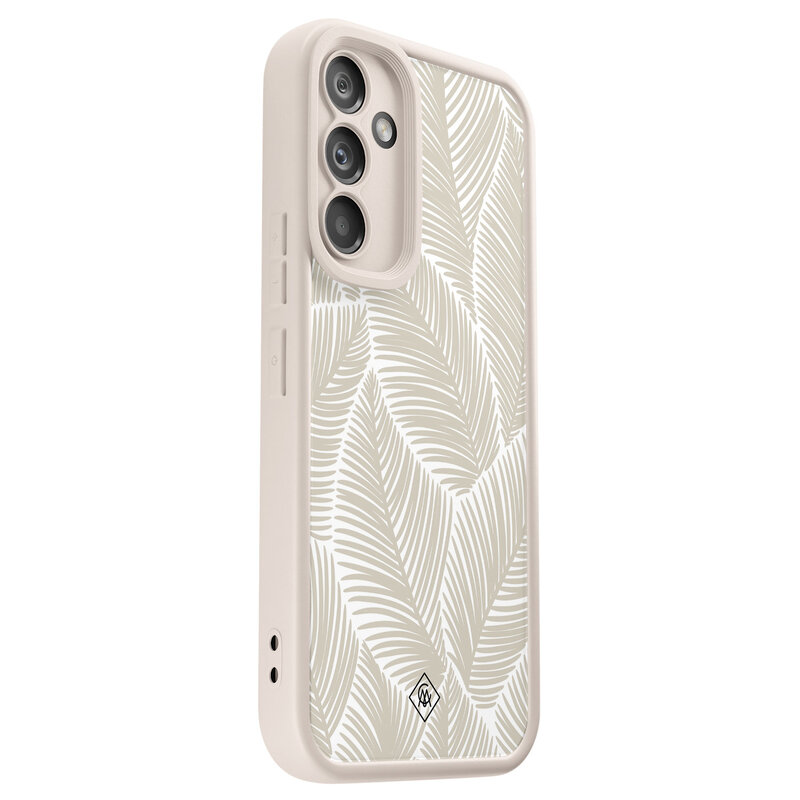Casimoda Samsung Galaxy A34 beige case - Palmy leaves beige