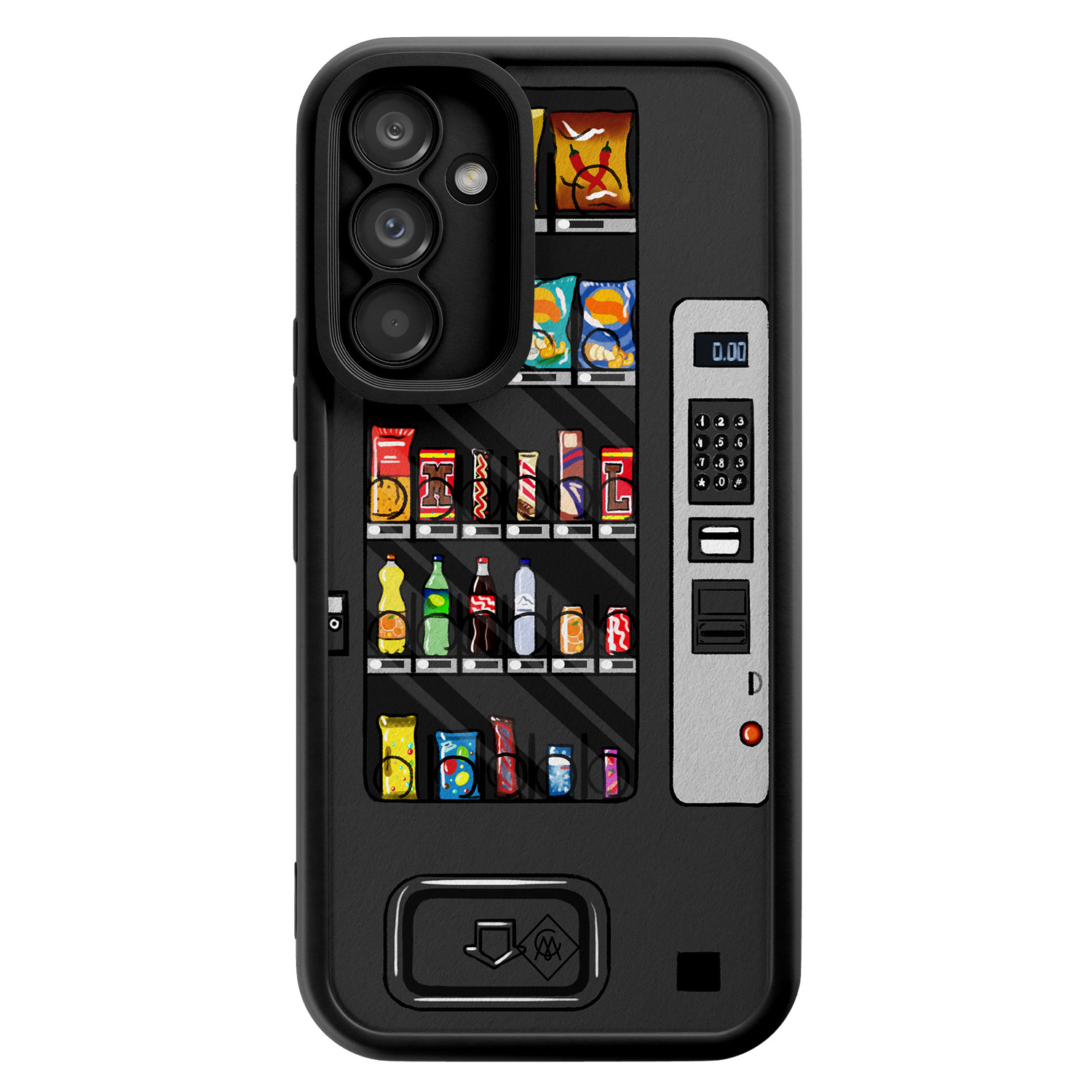 Samsung Galaxy A34 zwarte case - Snoepautomaat - Zwart - Hard Case TPU Zwart - Snoep - Casimoda