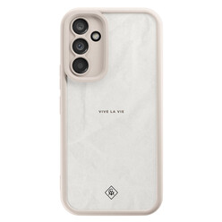 Casimoda Samsung Galaxy A34 beige case - Vive la vie