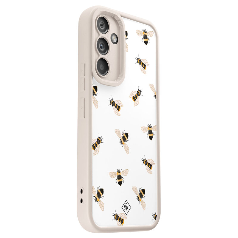 Casimoda Samsung Galaxy A34 beige case - Bee happy