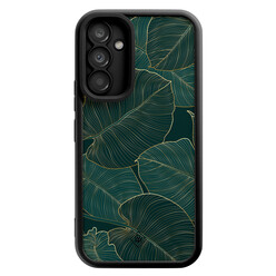 Casimoda Samsung Galaxy A34 zwarte case - Monstera leaves