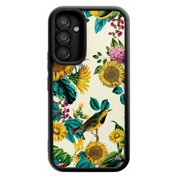 Casimoda Samsung Galaxy A34 zwarte case - Sunflowers