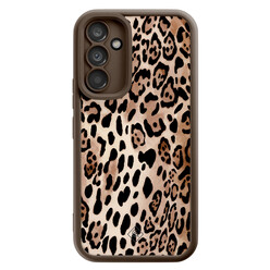 Casimoda Samsung Galaxy A34 bruine case - Golden Wildcat