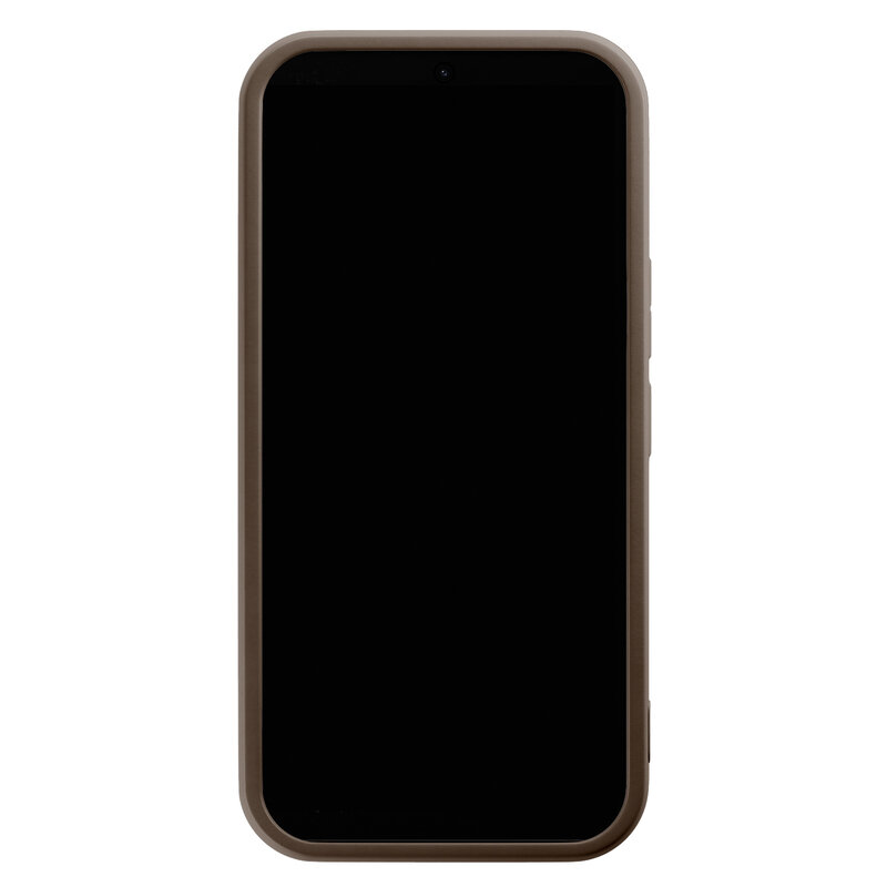Casimoda Samsung Galaxy A34 bruine case - Abstract gezicht bruin