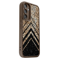 Casimoda Samsung Galaxy A34 bruine case - Luipaard chevron