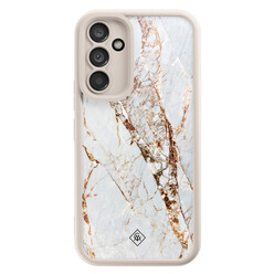 Casimoda Samsung Galaxy A34 beige case - Marmer goud