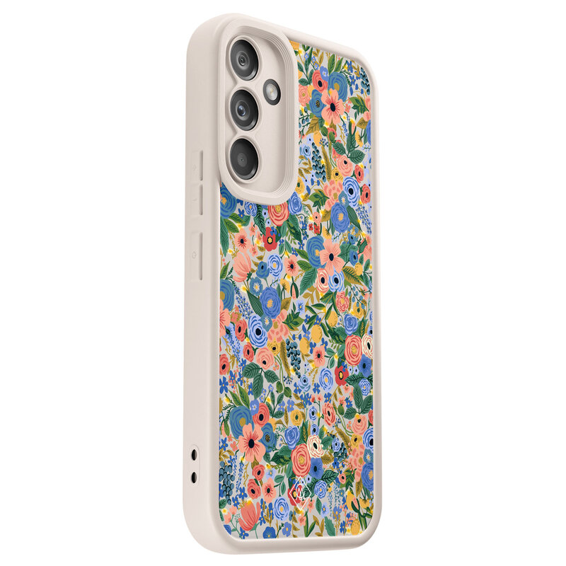 Casimoda Samsung Galaxy A34 beige case - Floral garden
