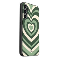 Casimoda Samsung Galaxy A34 hoesje - Hart swirl groen