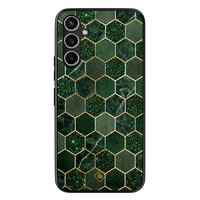 Casimoda Samsung Galaxy A34 hoesje - Kubus groen