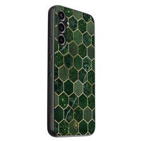 Casimoda Samsung Galaxy A34 hoesje - Kubus groen