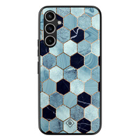 Casimoda Samsung Galaxy A34 hoesje - Blue cubes