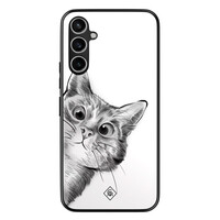 Casimoda Samsung Galaxy A34 hoesje - Peekaboo kat