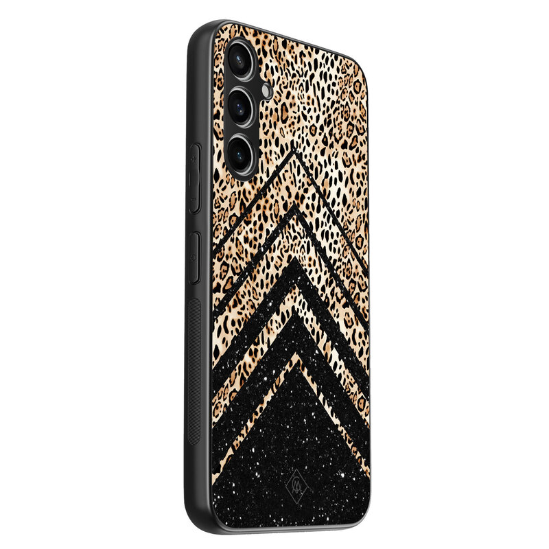 Casimoda Samsung Galaxy A34 hoesje - Chevron luipaard