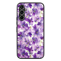 Casimoda Samsung Galaxy A34 hoesje - Floral violet