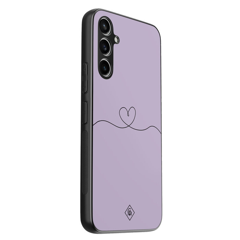 Casimoda Samsung Galaxy A34 hoesje - Hart lila