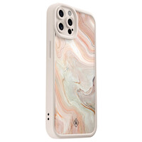 Casimoda iPhone 12 Pro beige case - Marmer waves