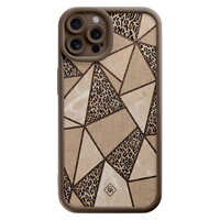 Casimoda iPhone 12 Pro bruine case - Leopard abstract