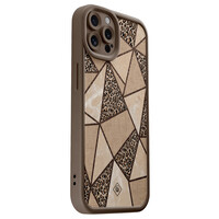 Casimoda iPhone 12 Pro bruine case - Leopard abstract