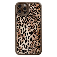 Casimoda iPhone 12 Pro bruine case - Wild animal