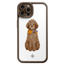 Casimoda iPhone 12 Pro bruine case - Labradoodle