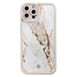 Casimoda iPhone 12 Pro beige case - Marmer goud