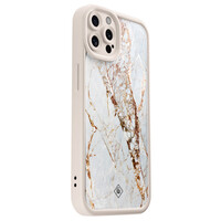 Casimoda iPhone 12 Pro beige case - Marmer goud