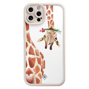 Casimoda iPhone 12 Pro beige case - Giraffe