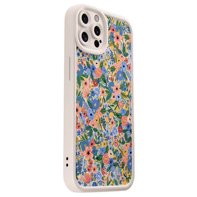 Casimoda iPhone 12 Pro beige case - Floral garden