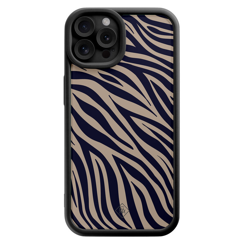 Casimoda iPhone 12 Pro zwarte case - Wavy twist