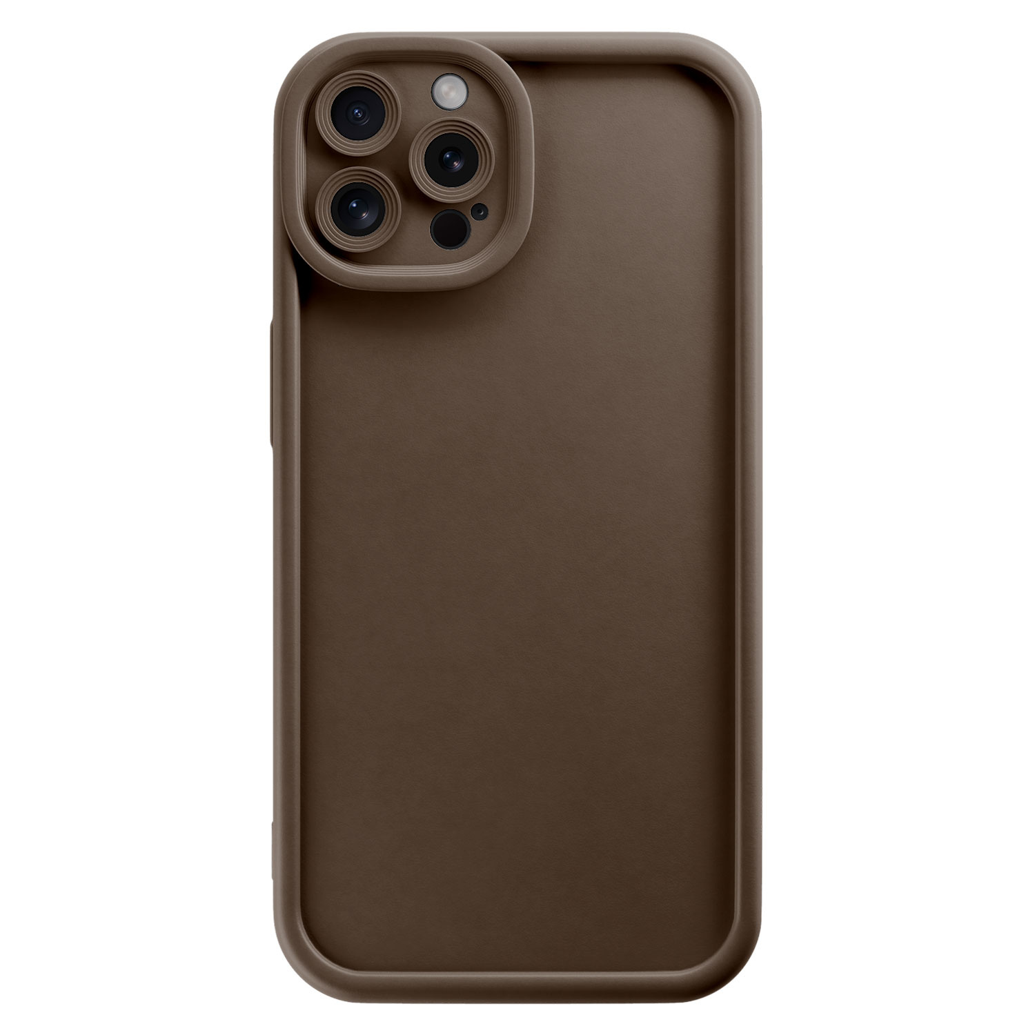 iPhone 12 Pro case - Effen bruin