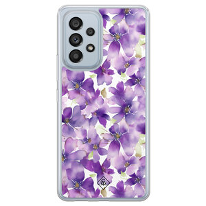Casimoda Samsung Galaxy A53 hybride hoesje - Floral violet