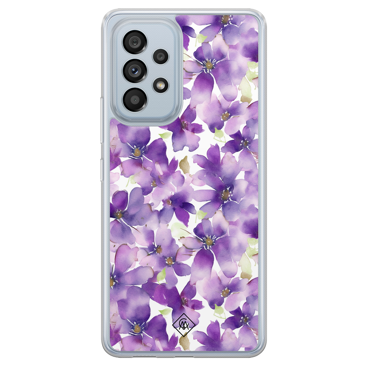 Samsung Galaxy A53 hybride hoesje - Floral violet