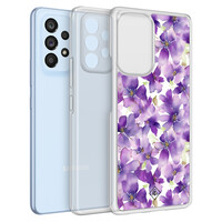 Casimoda Samsung Galaxy A53 hybride hoesje - Floral violet