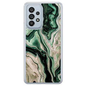 Casimoda Samsung Galaxy A53 hybride hoesje - Green waves