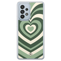 Casimoda Samsung Galaxy A53 hybride hoesje - Groen hart swirl