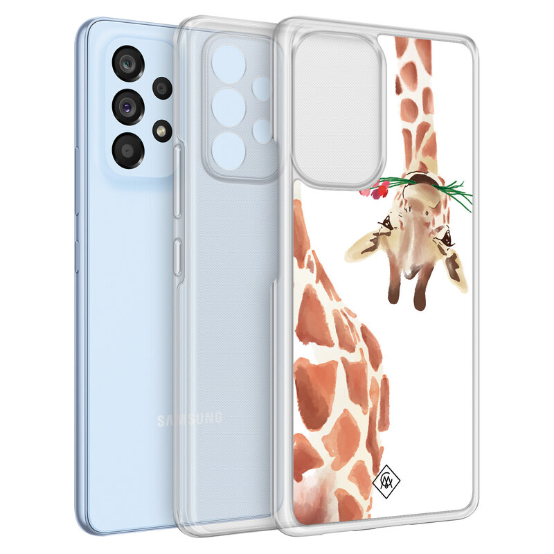 Casimoda Samsung Galaxy A53 hybride hoesje - Giraffe