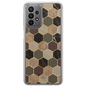 Casimoda Samsung Galaxy A23 hybride hoesje - Kubus groen bruin