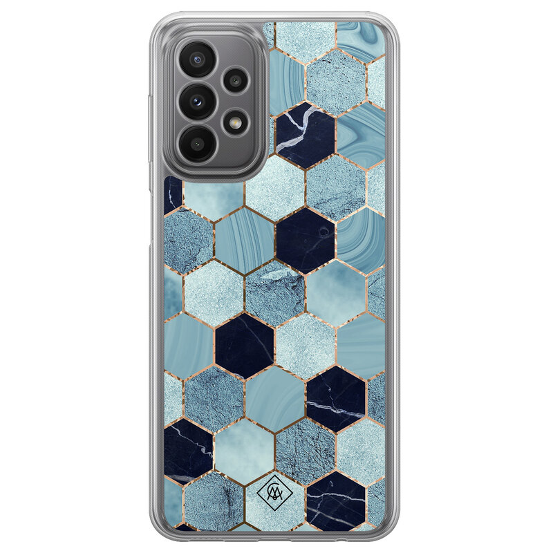 Casimoda Samsung Galaxy A23 hybride hoesje - Blue cubes