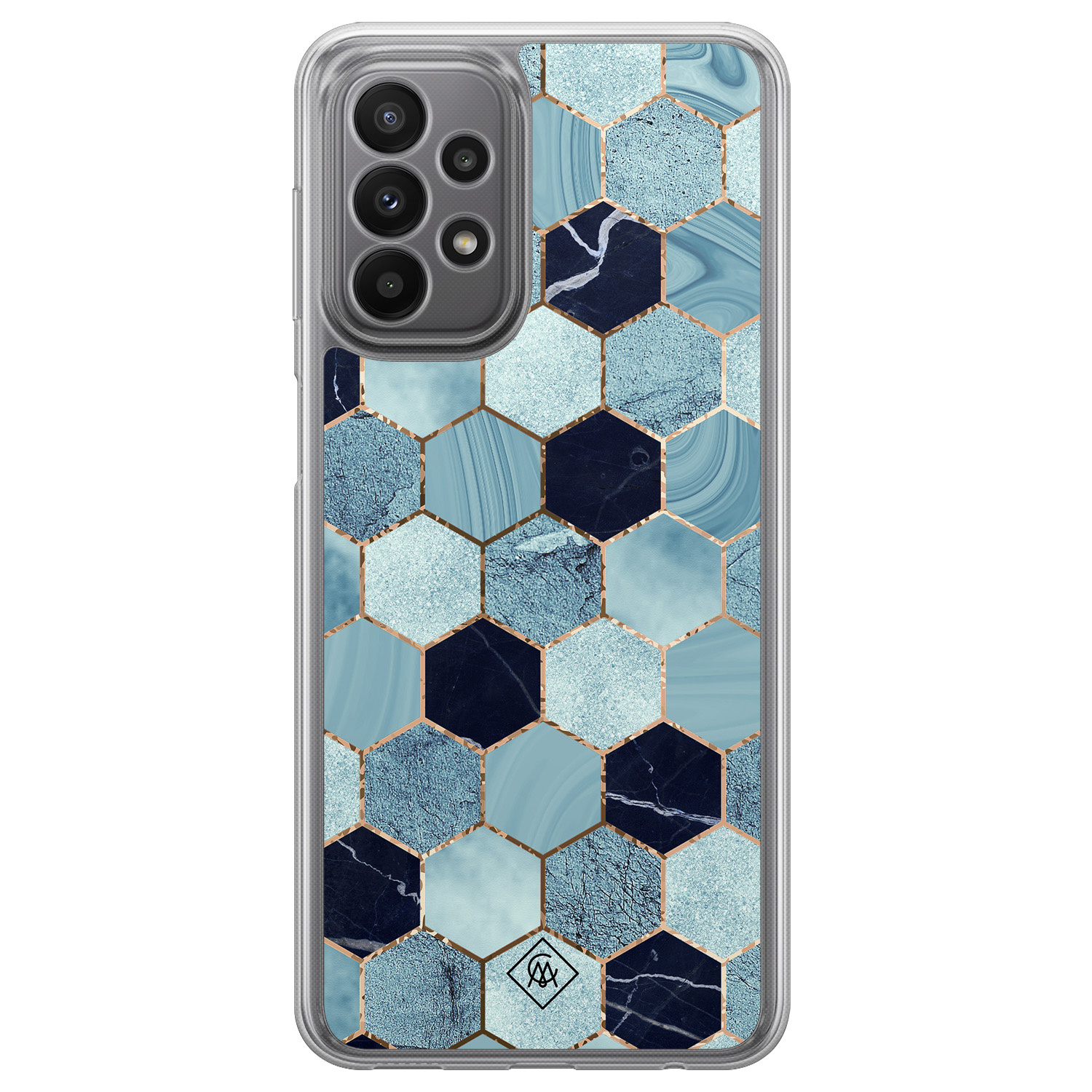 Samsung Galaxy A23 hybride hoesje - Blue cubes