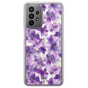 Casimoda Samsung Galaxy A23 hybride hoesje - Floral violet