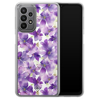 Casimoda Samsung Galaxy A23 hybride hoesje - Floral violet