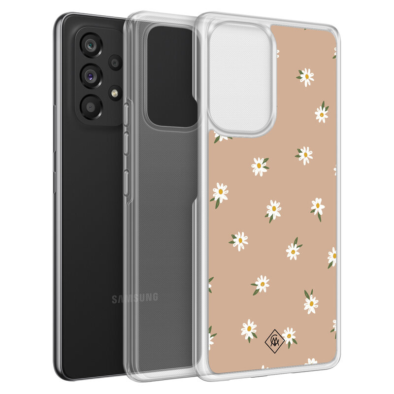 Casimoda Samsung Galaxy A52 hybride hoesje - Sweet daisies