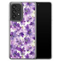 Casimoda Samsung Galaxy A52 hybride hoesje - Floral violet