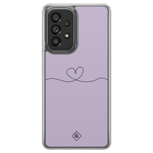 Casimoda Samsung Galaxy A52 hybride hoesje - Hart lila