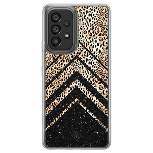 Casimoda Samsung Galaxy A52 hybride hoesje - Chevron luipaard