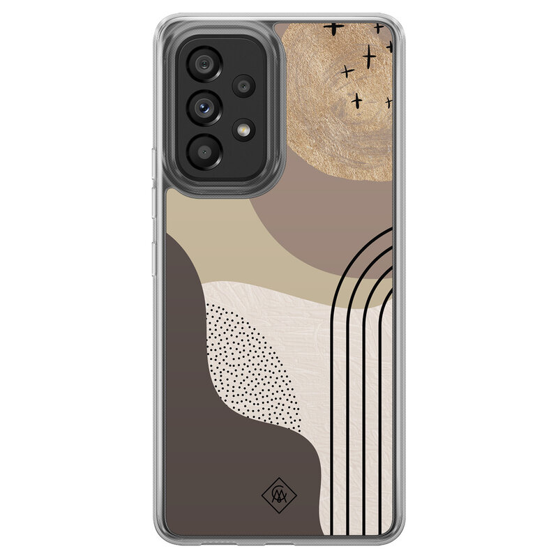 Casimoda Samsung Galaxy A52 hybride hoesje - Abstract almond